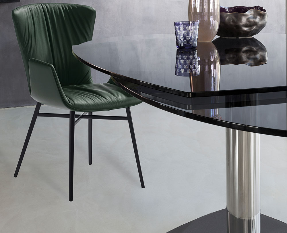 vonnis Lotsbestemming hybride Draenert 1136-III Titan uitschuifbare tafel grijs glas | Gerritsma Interieur